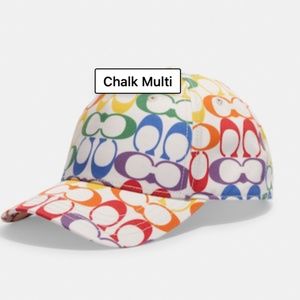 SALE NEW Coach Rainbow Signature Baseball Hat